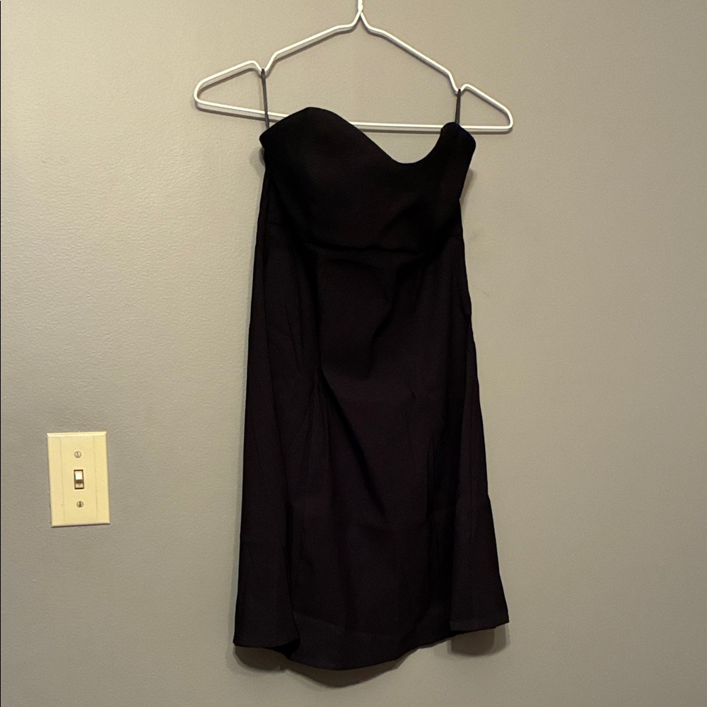 H&M Black Strapless Cocktail Dress with a Sweetheart Neckline